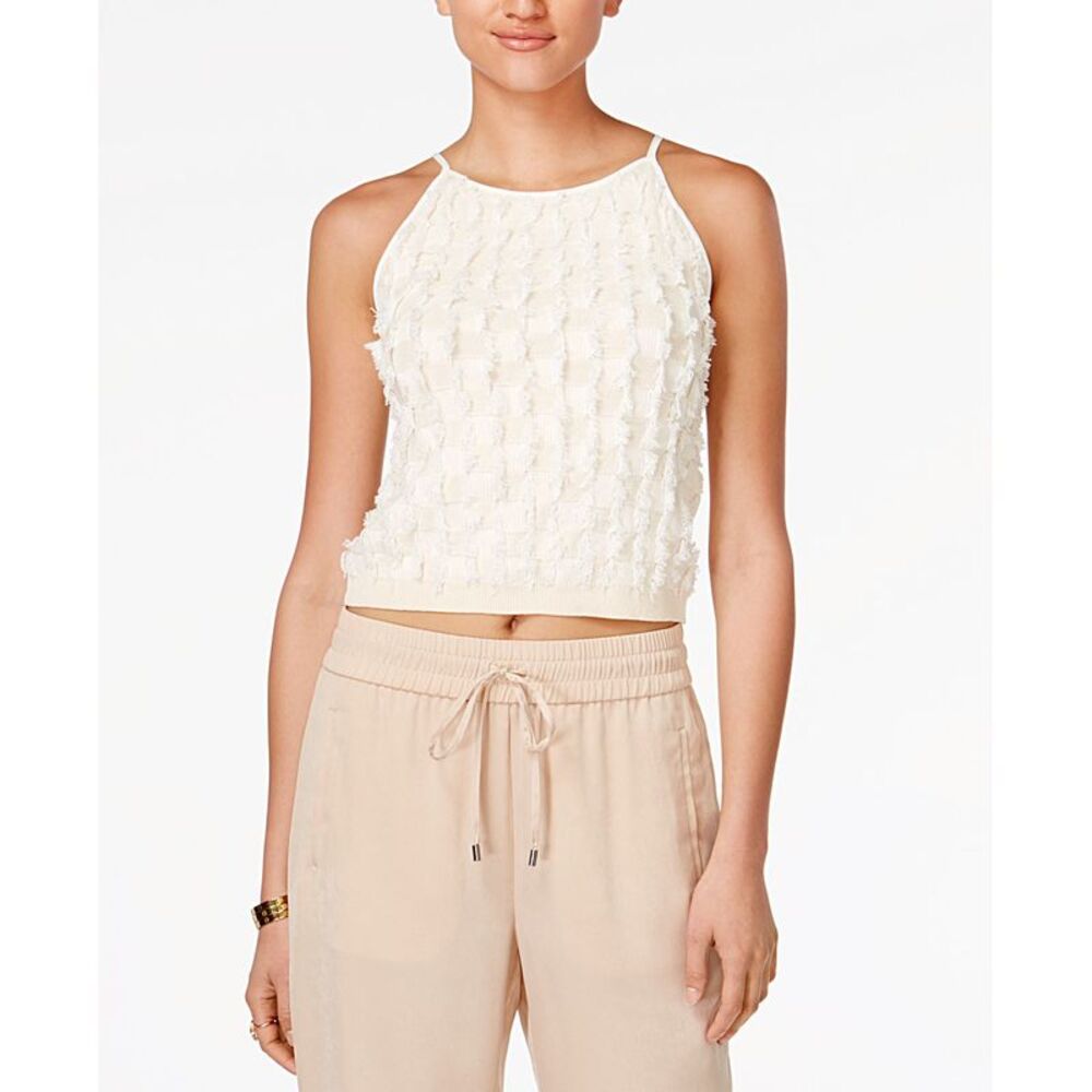 Bar III Sleeveless Fringe Top